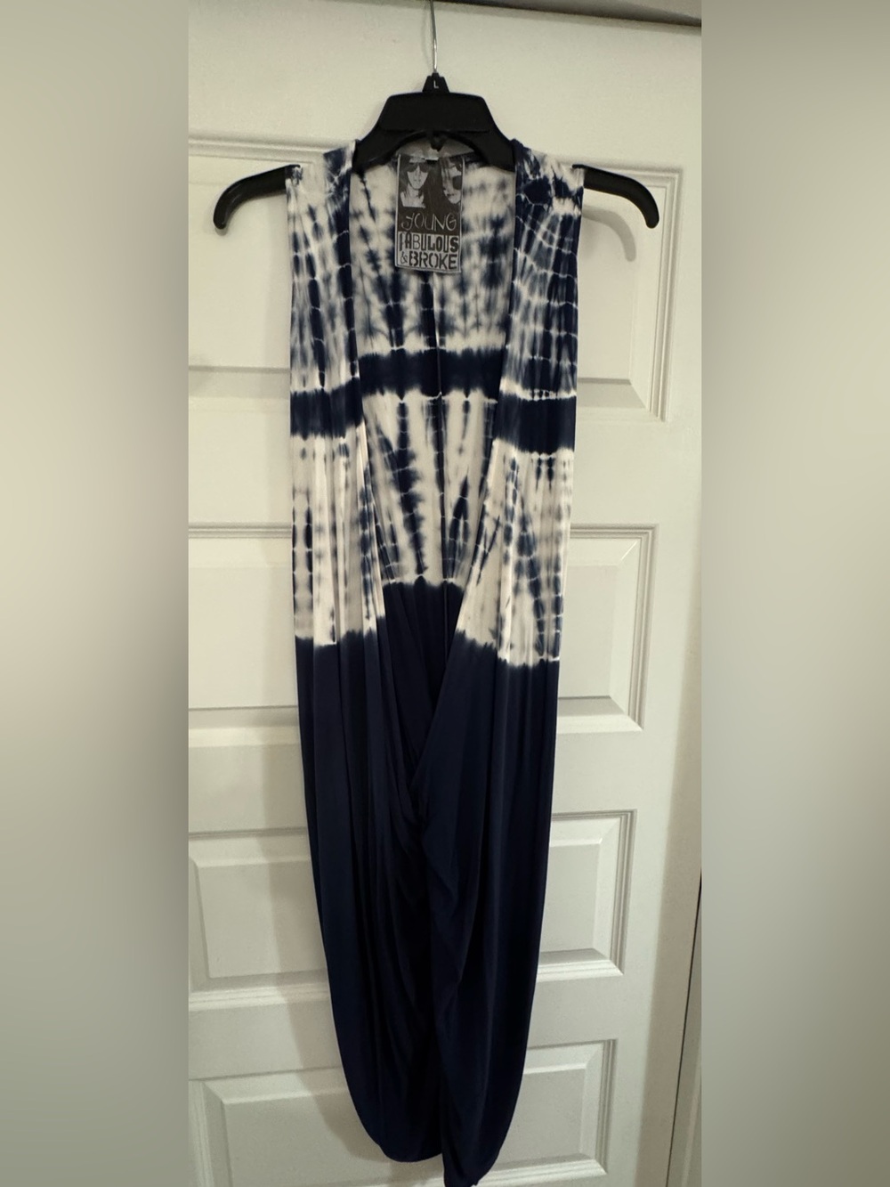 Young Fabulous & Broke Navy and White Tie-Dye Dress